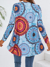 Geometric Printed V-Neck Long Sleeve T-Shirt OutfitFlow